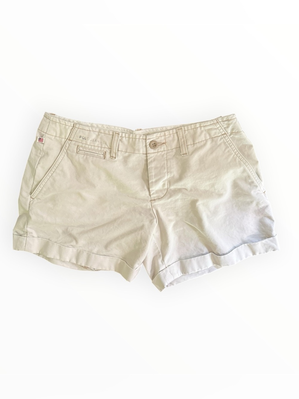 Polo by Ralph Lauren Cream Cotton Chino Bermuda Shorts